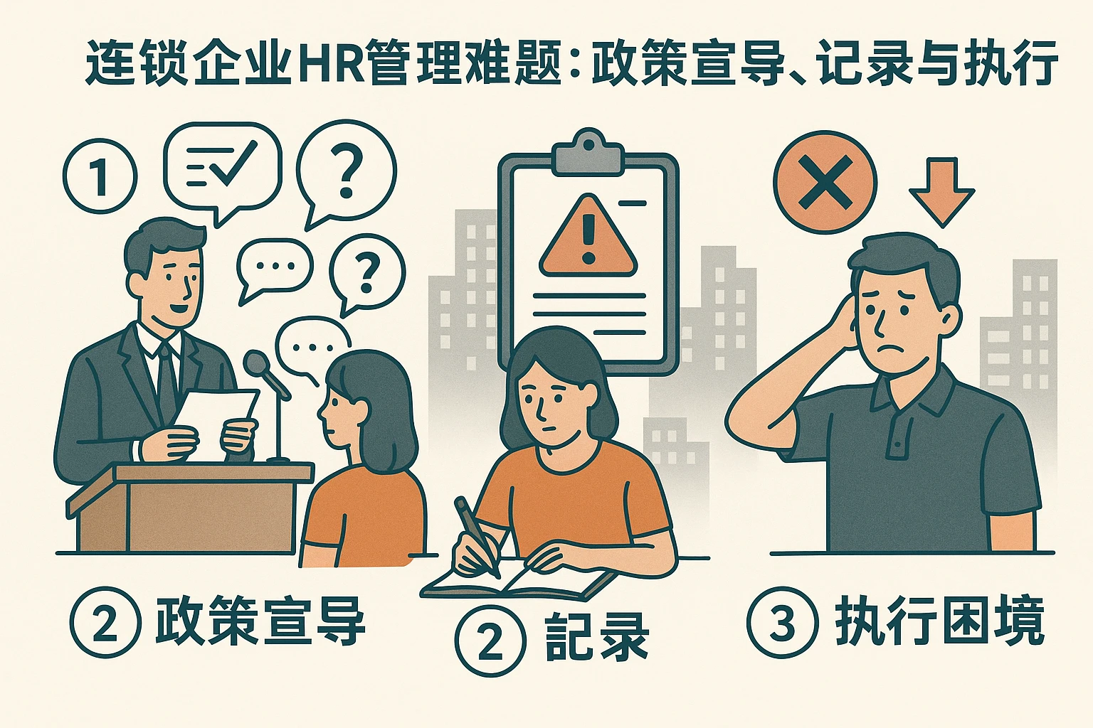 连锁企业HR管理难题：政策宣导、记录与执行困境