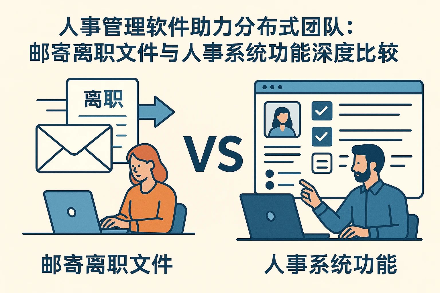 人事管理软件助力分布式团队：邮寄离职文件与人事系统功能深度比较