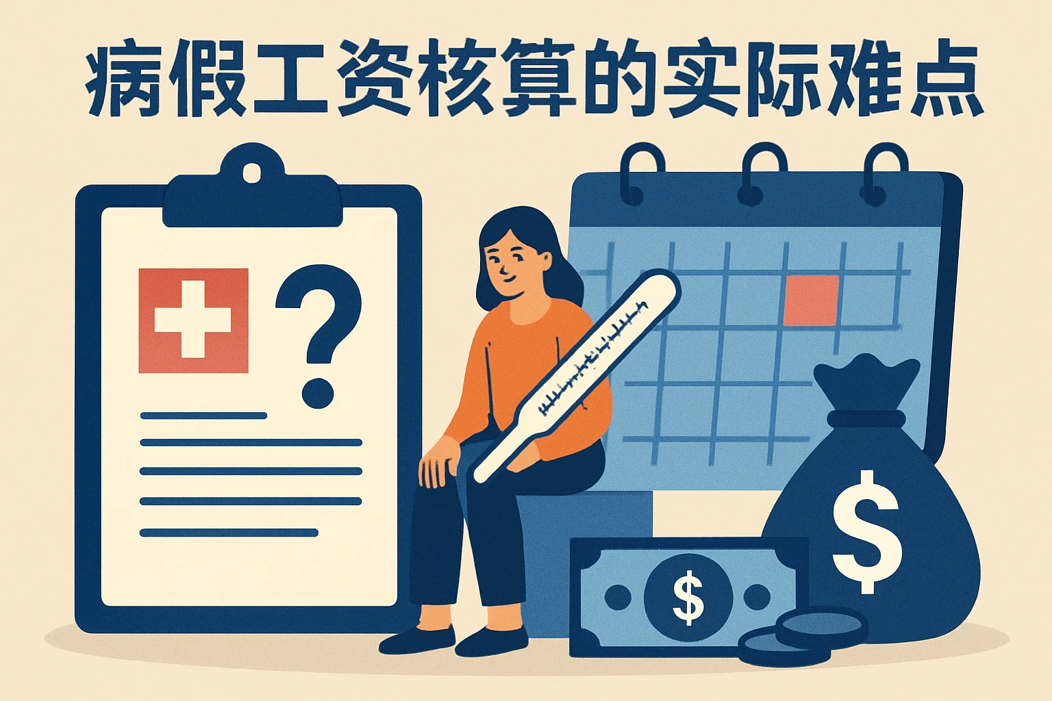 病假工资核算的实际难点