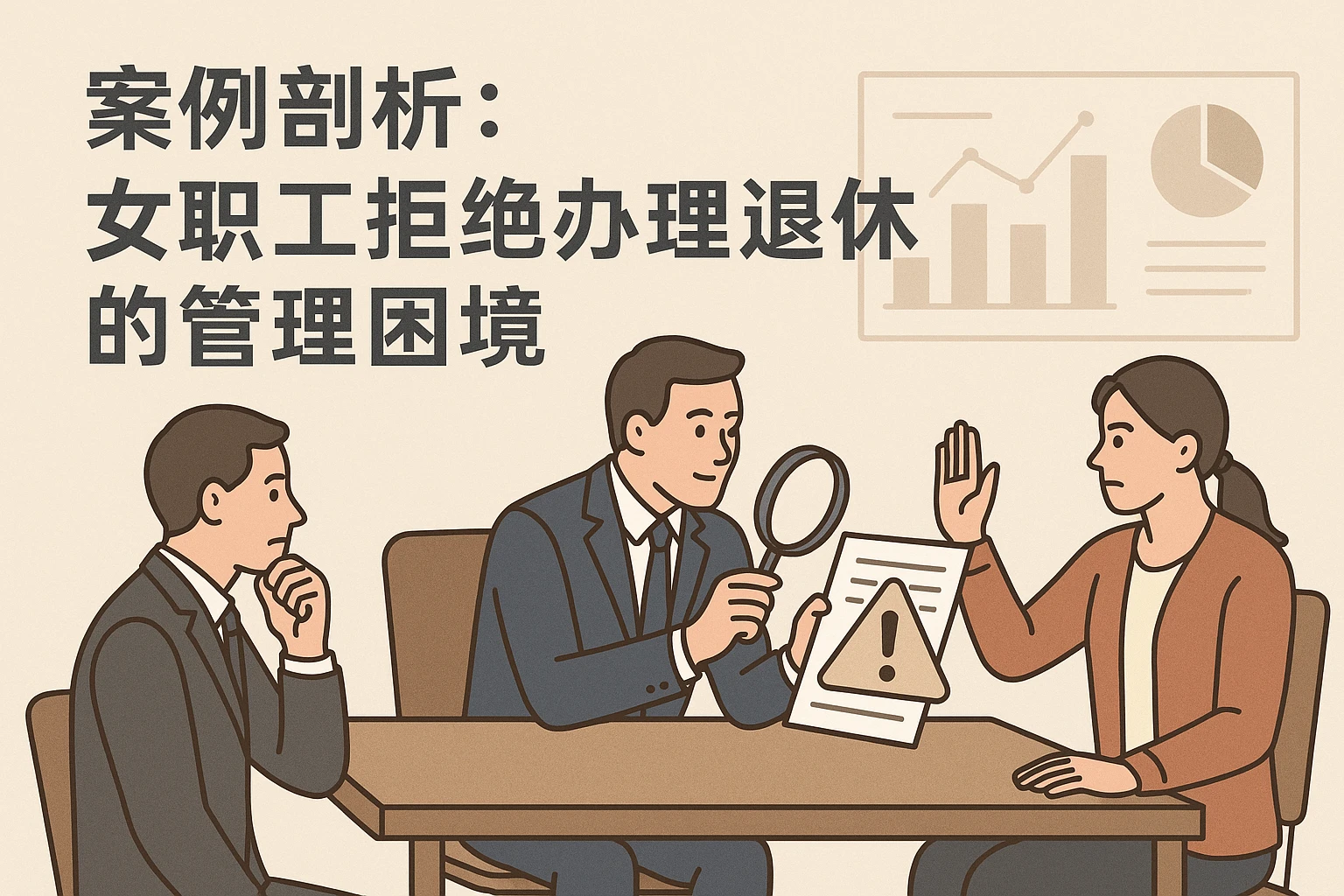 案例剖析：女职工拒绝办理退休的管理困境