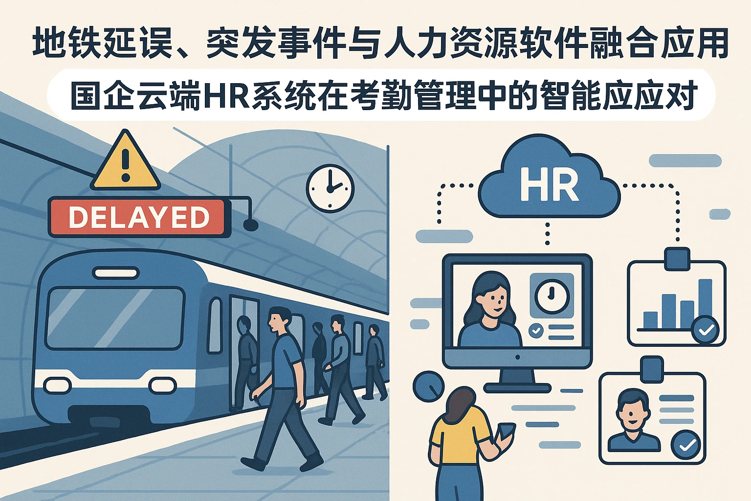 地铁延误、突发事件与人力资源软件融合应用——国企云端HR系统在考勤管理中的智能应对