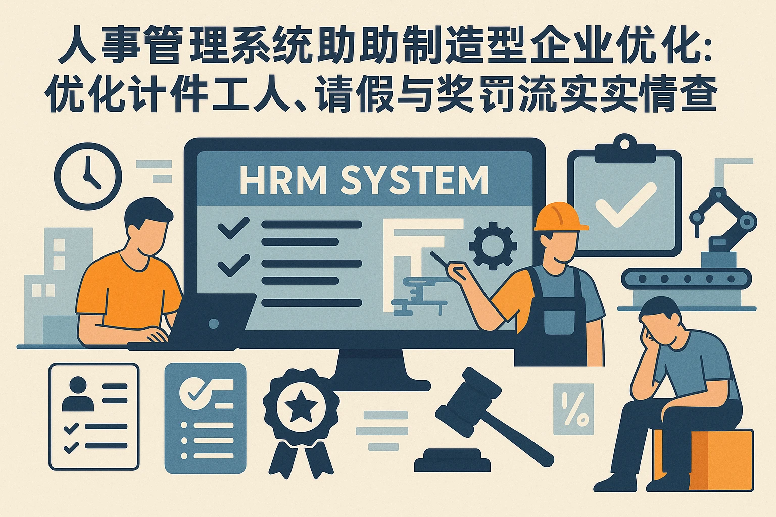 人事管理系统助力制造型企业：优化计件工人工时、请假与奖惩流程的实践与合规思考
