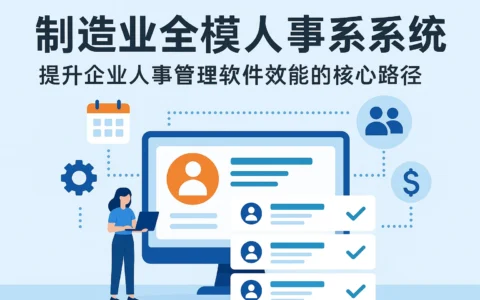 制造业全模块人事系统——提升企业人事管理软件效能的核心路径