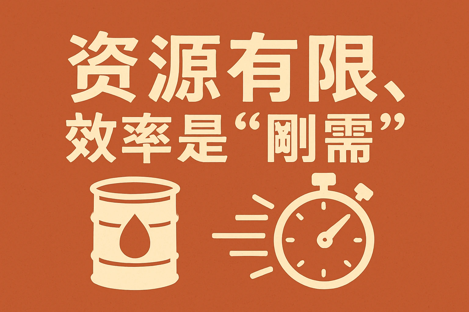 资源有限，效率是“刚需”