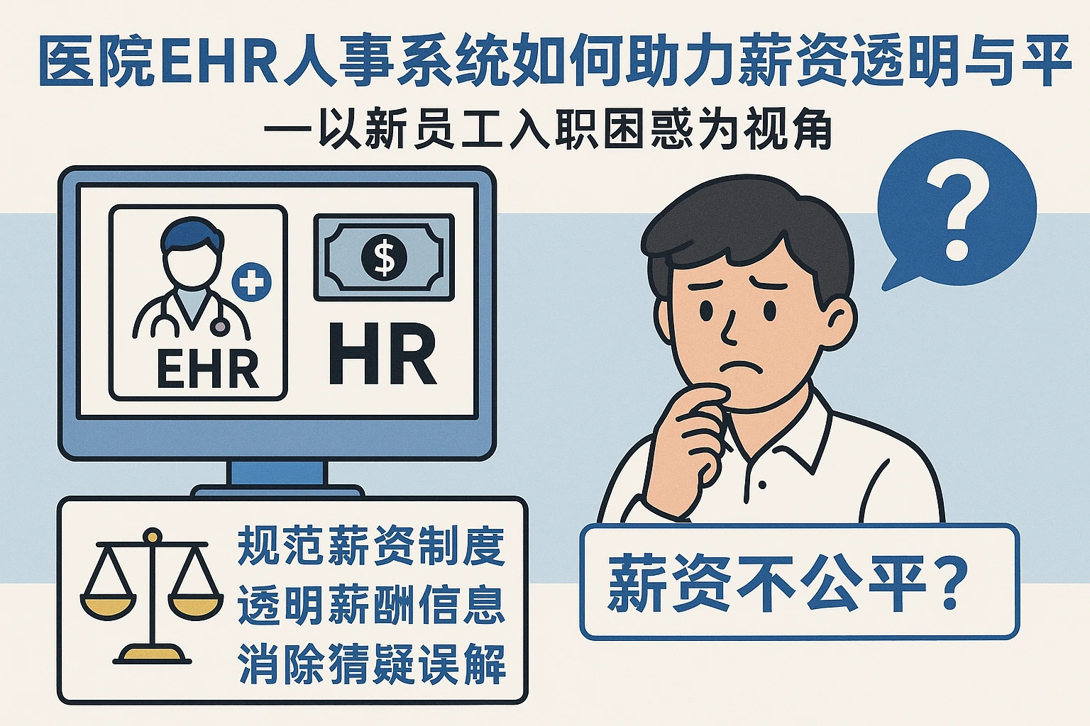 医院EHR人事系统如何助力薪资透明与公平——以新员工入职困惑为视角