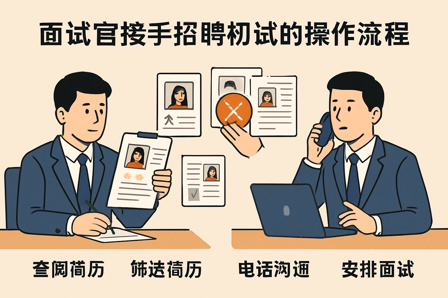 面试官接手招聘初试的操作流程