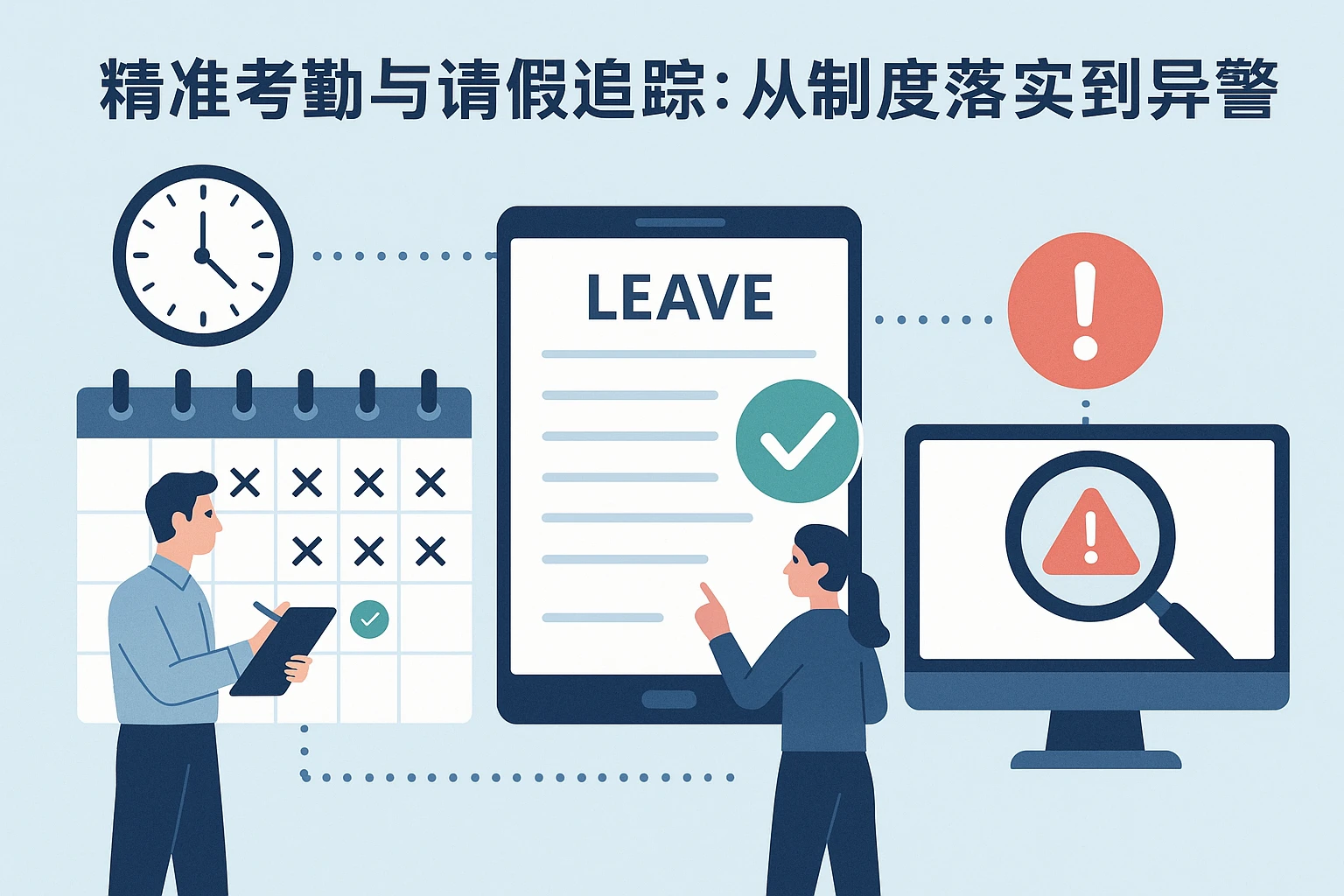 精准考勤与请假追踪：从制度落实到异常预警
