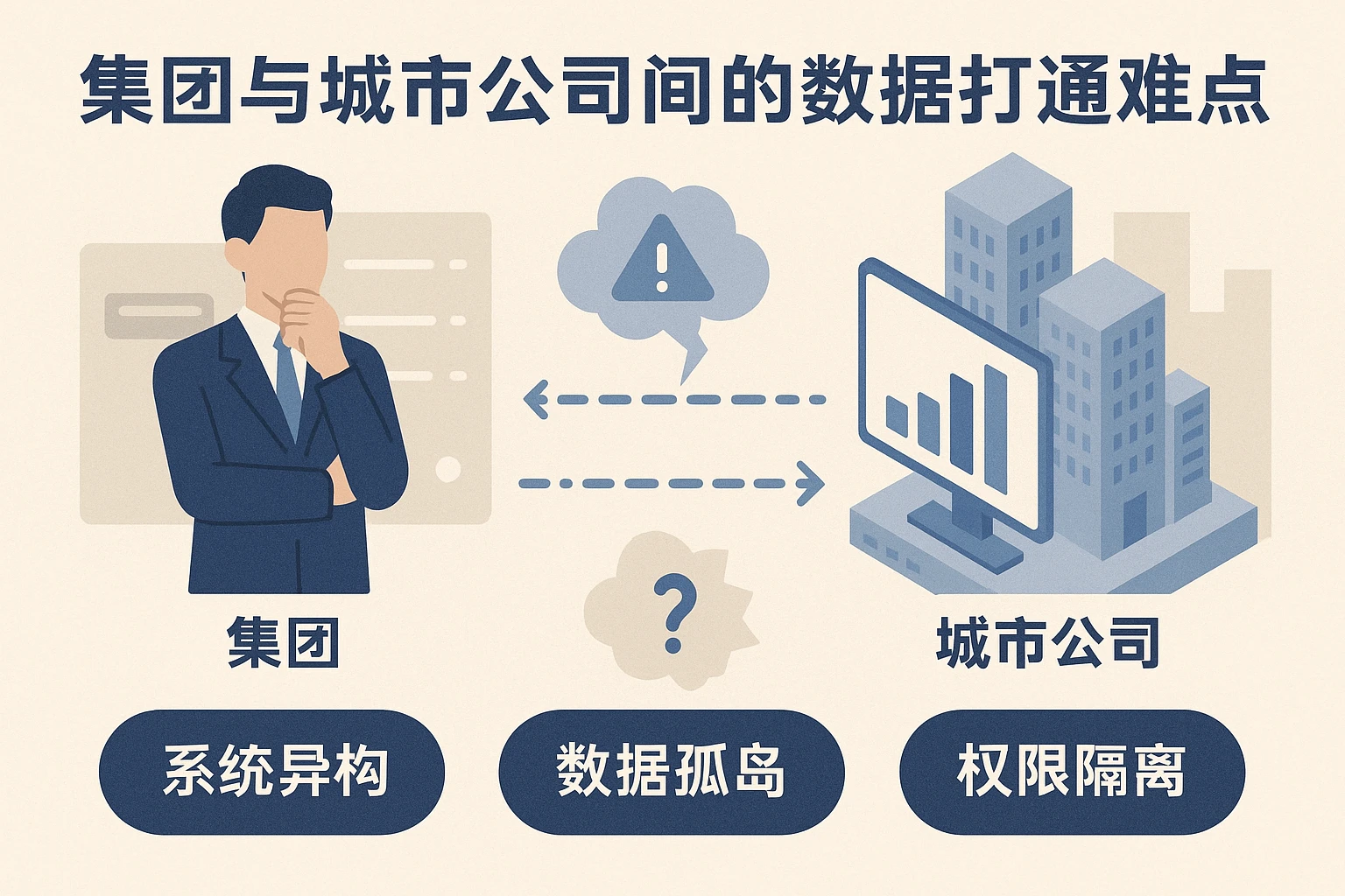 集团与城市公司间的数据打通难点