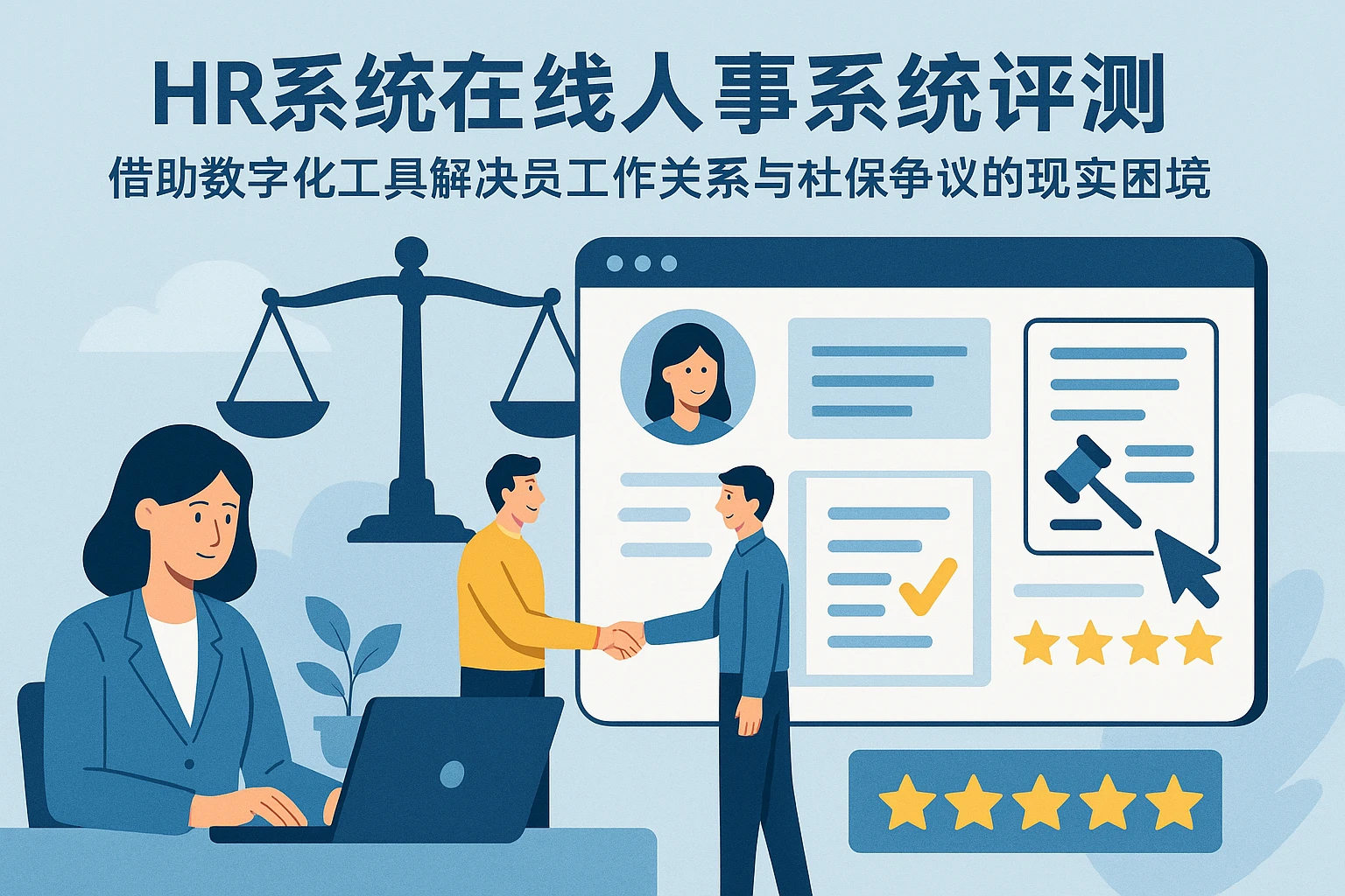 HR系统在线人事系统评测：借助数字化工具解决员工工作关系与社保争议的现实困境
