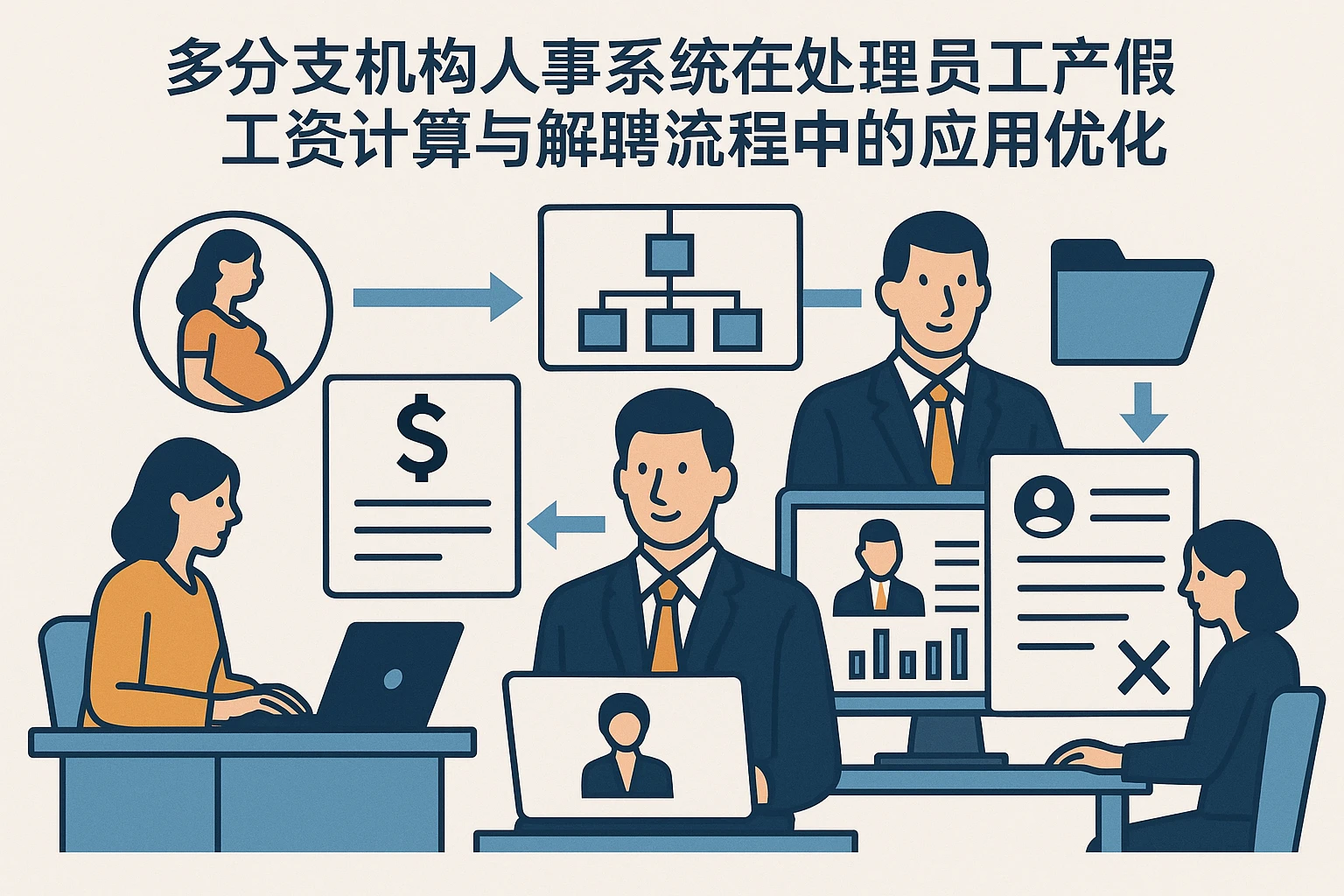 多分支机构人事系统在处理员工产假工资计算与解聘流程中的应用与优化