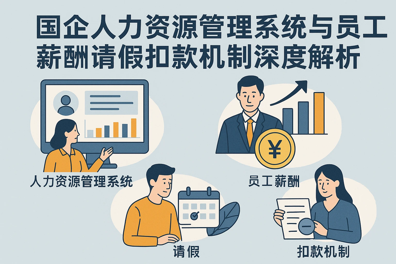 国企人力资源管理系统与员工薪酬请假扣款机制深度解析