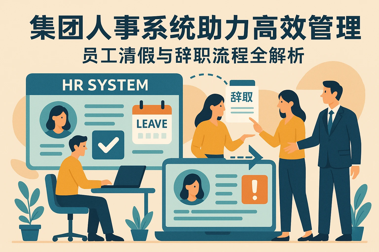 集团人事系统助力高效管理：员工请假与辞职流程全解析
