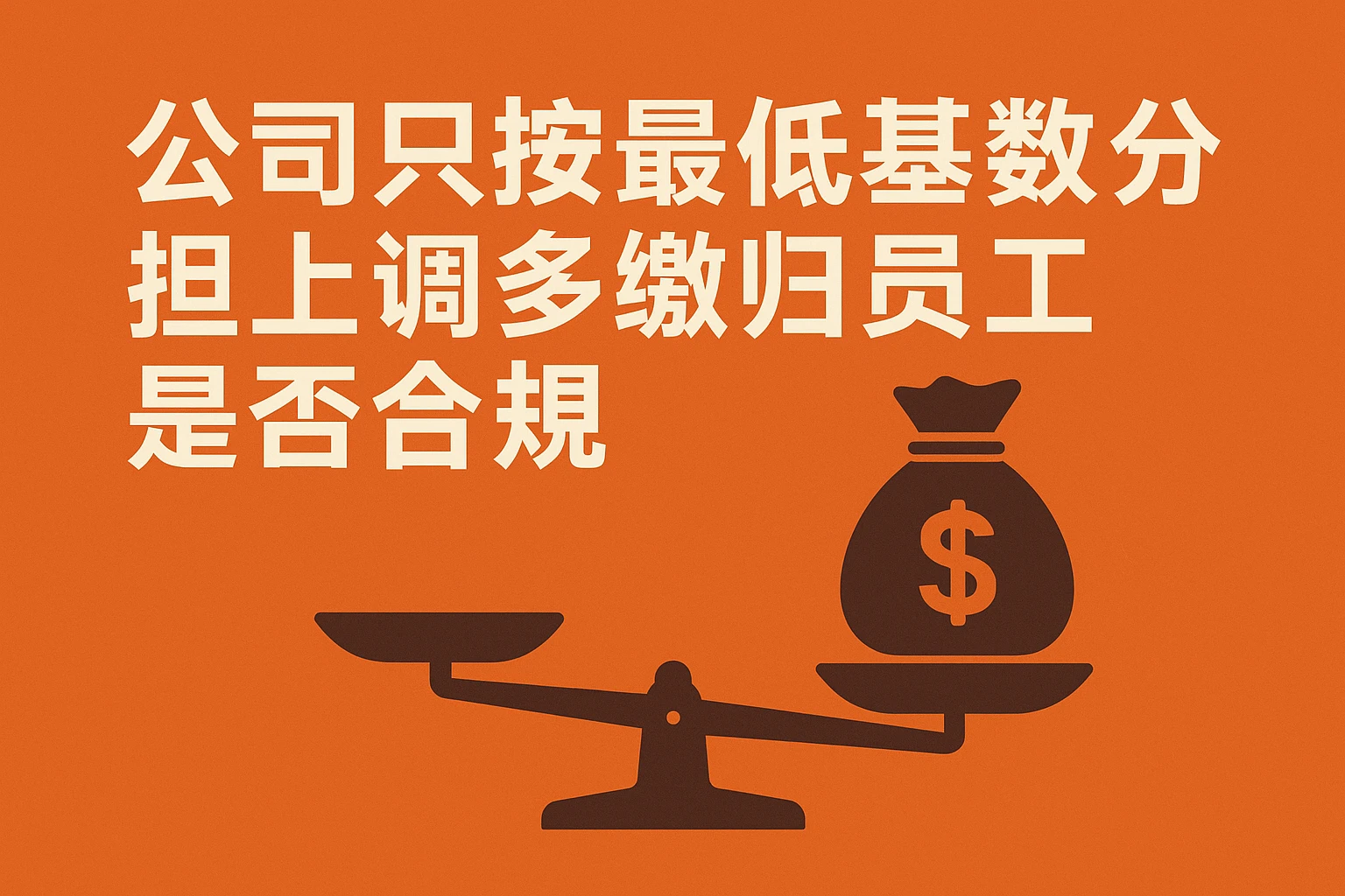 公司只按最低基数分担上调多缴归员工是否合规