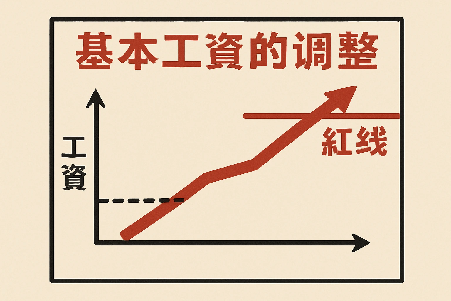 1. 基本工资的调整红线
