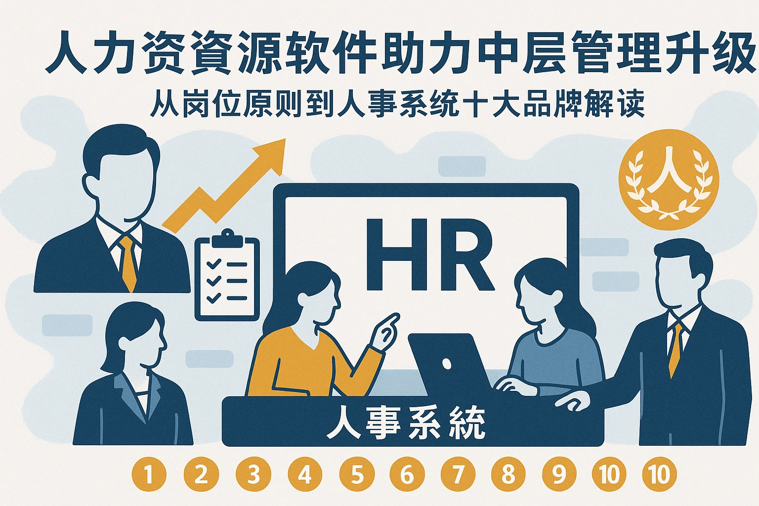人力资源软件助力中层管理升级：从岗位原则到人事系统十大品牌解读