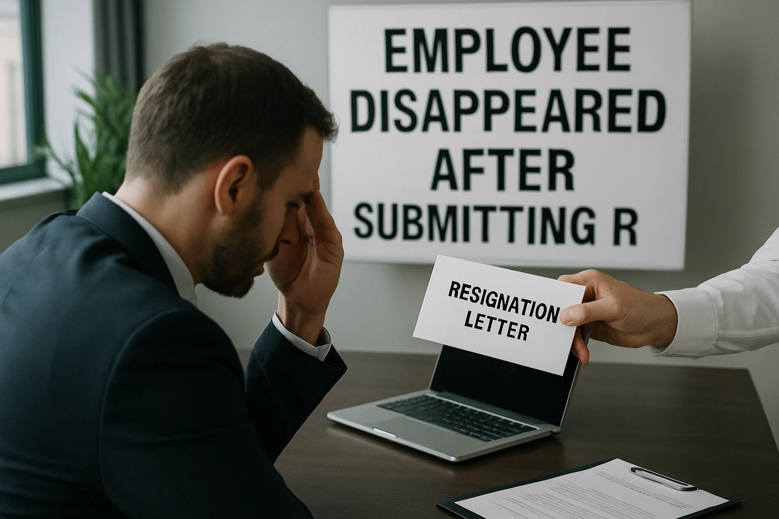 现实问题:员工递交辞职报告后失联