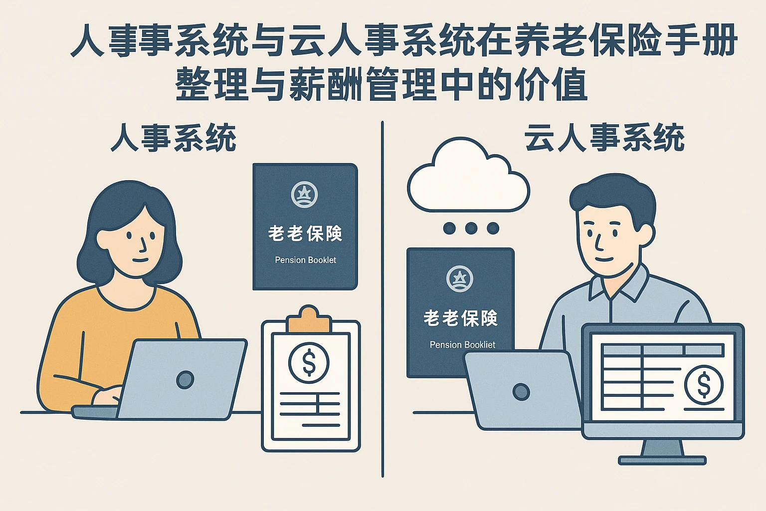人事系统与云人事系统在养老保险手册整理与薪酬管理中的价值