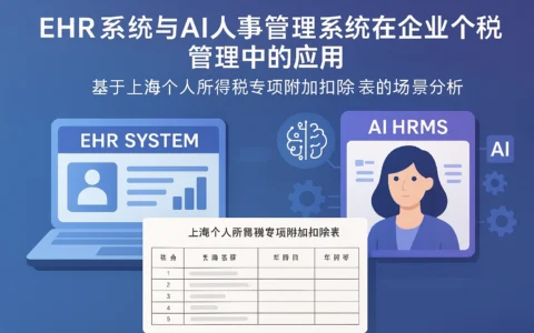 EHR系统与AI人事管理系统在企业个税管理中的应用——基于上海个人所得税专项附加扣除表的场景分析
