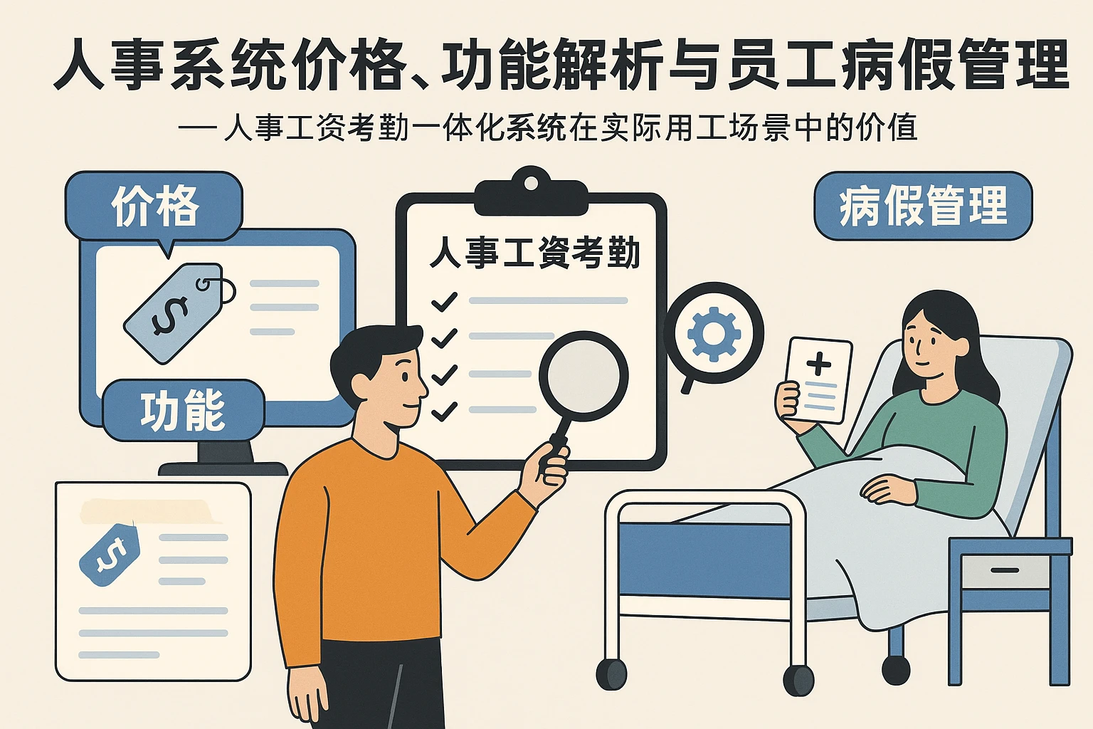 人事系统价格、功能解析与员工病假管理——人事工资考勤一体化系统在实际用工场景中的价值
