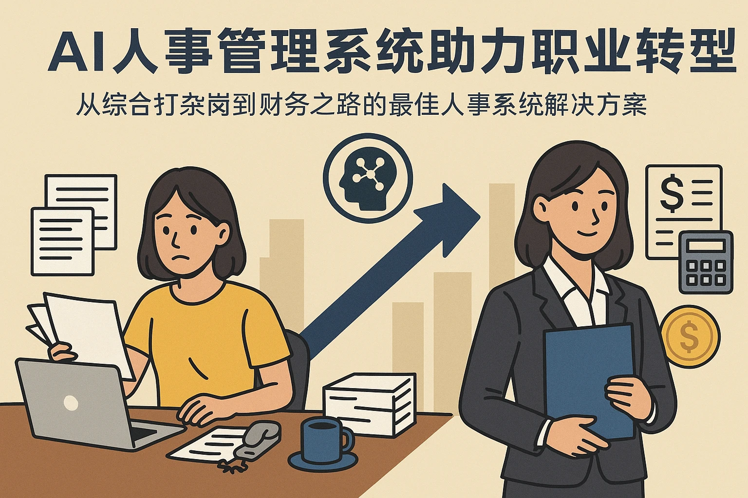 AI人事管理系统助力职业转型——从综合打杂岗到财务之路的最佳人事系统解决方案