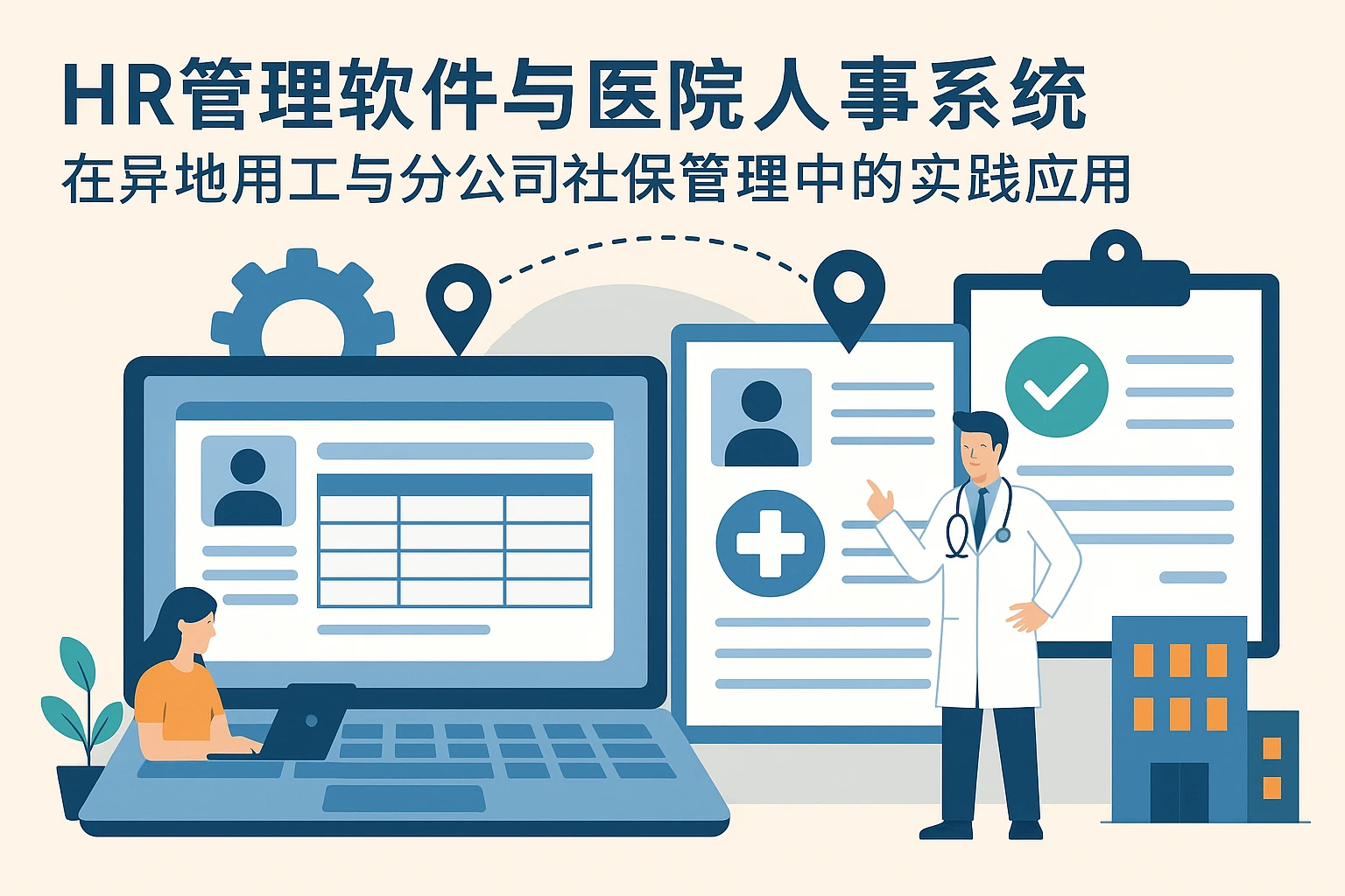 HR管理软件与医院人事系统在异地用工与分公司社保管理中的实践应用