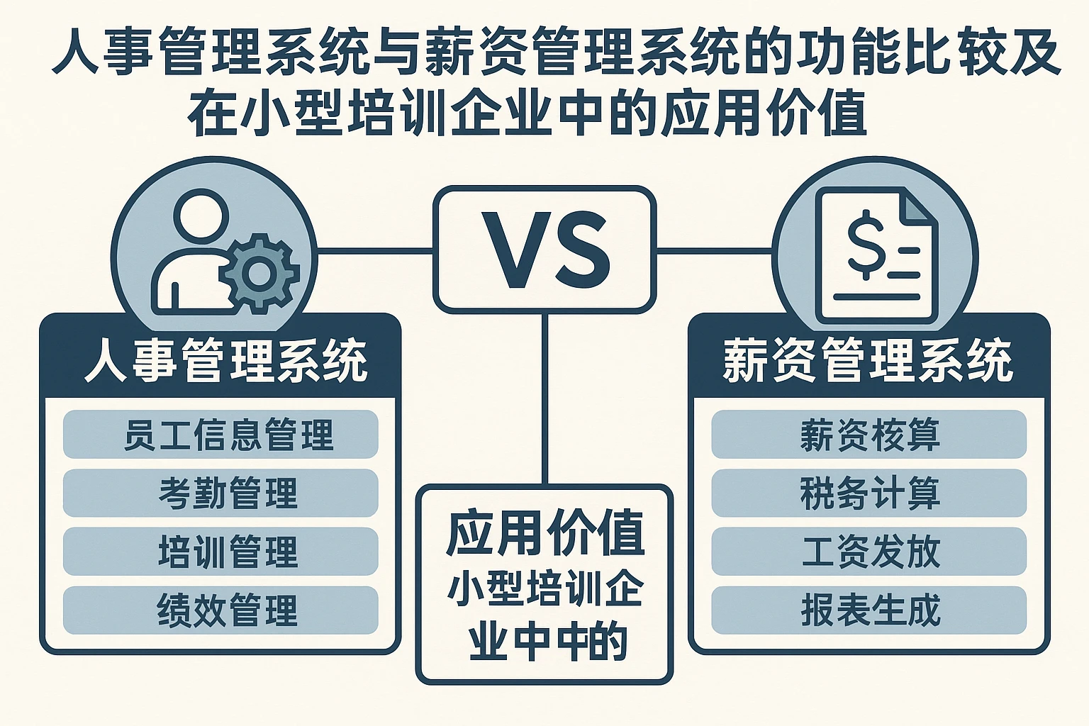 人事管理系统与薪资管理系统的功能比较及在小型培训企业中的应用价值