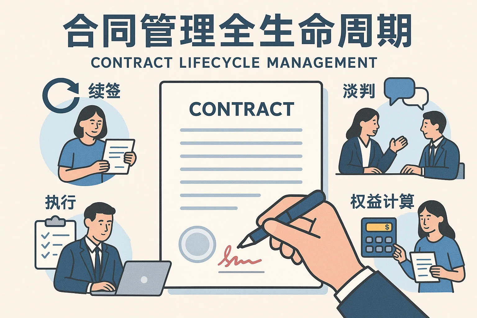 合同管理全生命周期：从续签谈判到权益计算