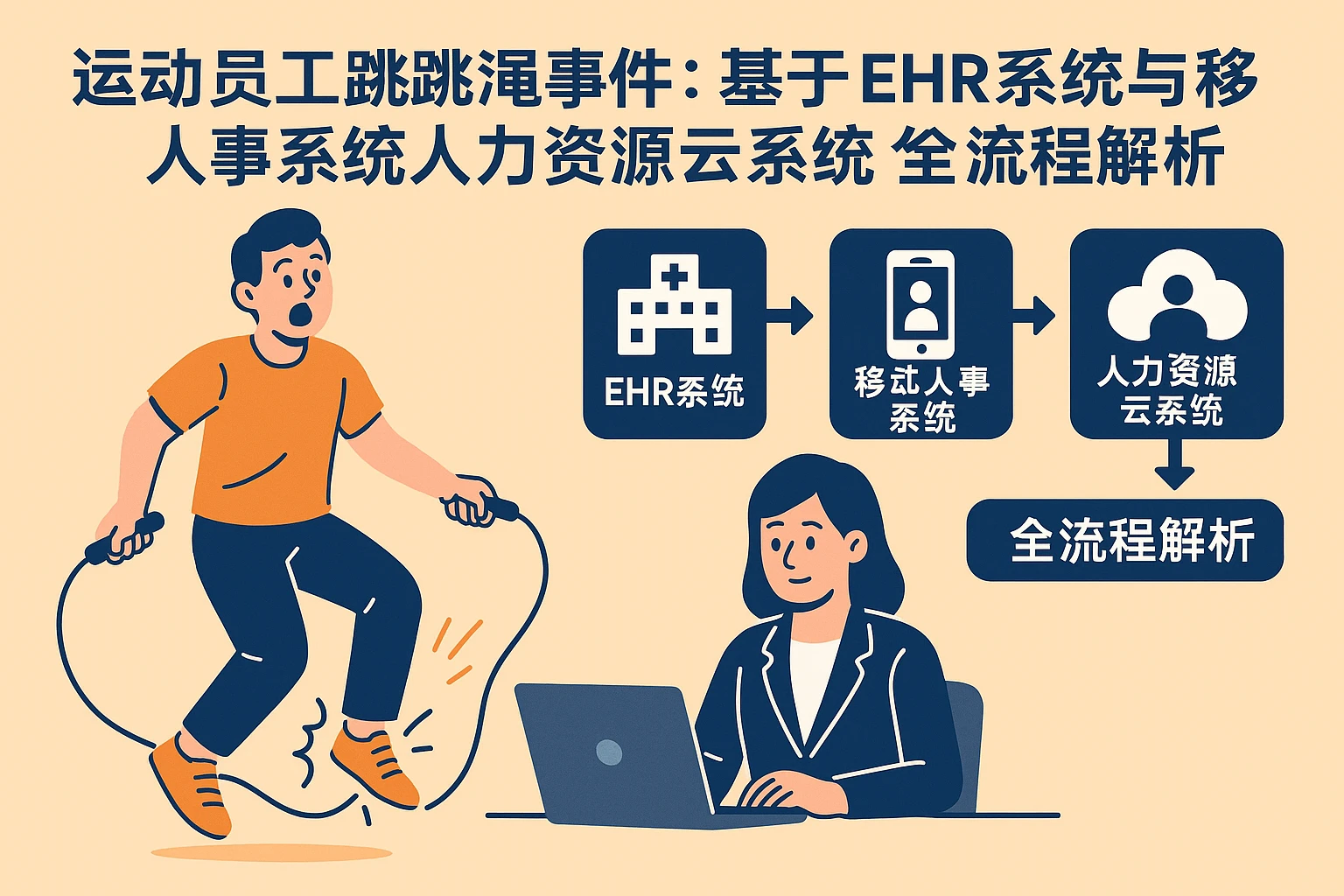 运动会员工跳绳意外：基于ehr系统与移动人事系统的人力资源云系统解决全流程解析