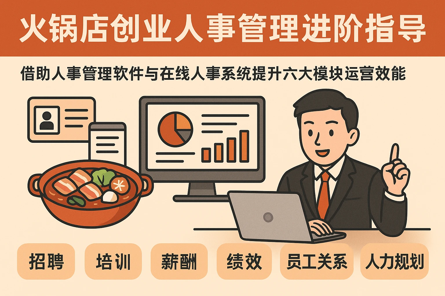 火锅店创业人事管理进阶指导：借助人事管理软件与在线人事系统提升六大模块运营效能