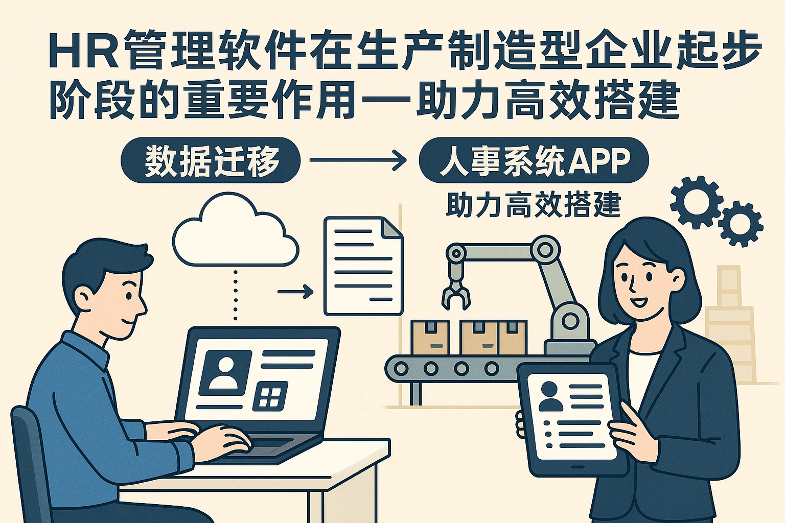 HR管理软件在生产制造型企业起步阶段的重要作用——数据迁移与人事系统APP助力高效搭建