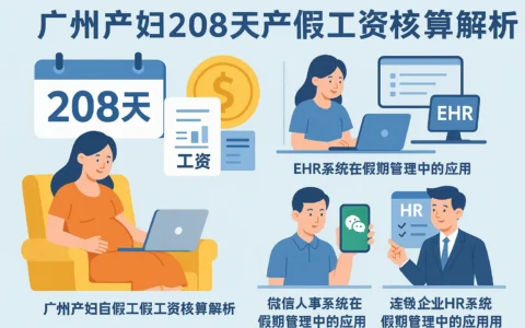 广州产妇208天产假工资核算解析及ehr系统、微信人事系统、连锁企业HR系统在假期管理中的应用