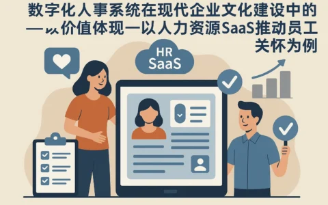 数字化人事系统在现代企业文化建设中的价值体现——以人力资源SaaS推动员工关怀为例