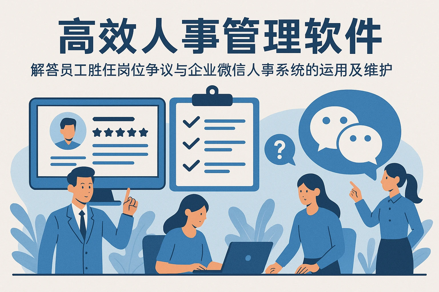 高效人事管理软件：解答员工胜任岗位争议与企业微信人事系统的运用及维护