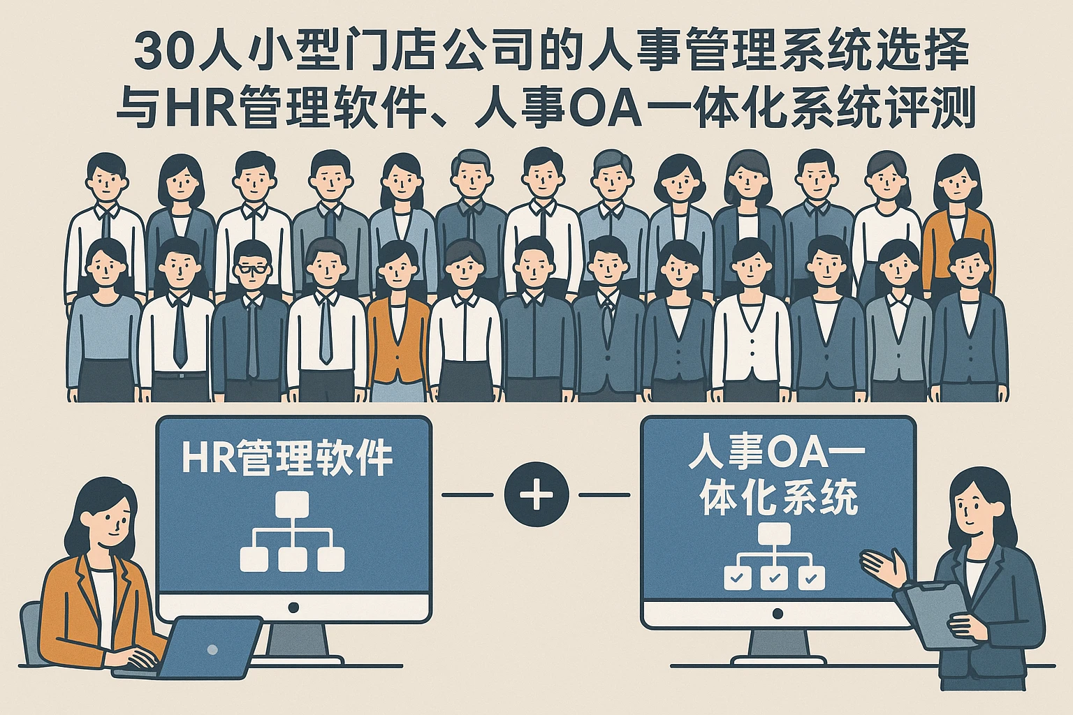 30人小型门店公司的人事管理系统选择与HR管理软件、人事OA一体化系统评测