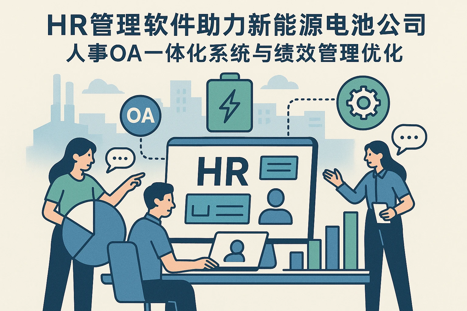 HR管理软件助力新能源电池公司人事OA一体化系统与绩效管理优化