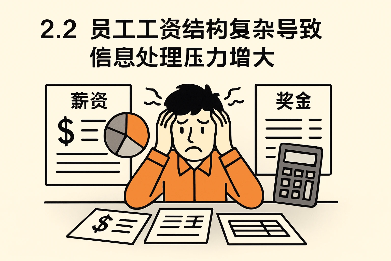 2.2 员工工资结构复杂导致信息处理压力增大