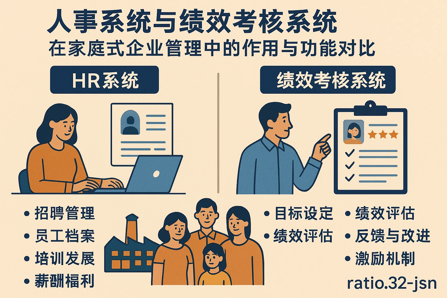 人事系统与绩效考核系统在家庭式企业管理中的作用与功能对比