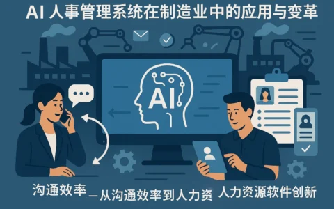 AI人事管理系统在制造业中的应用与变革——从沟通效率到人力资源软件创新