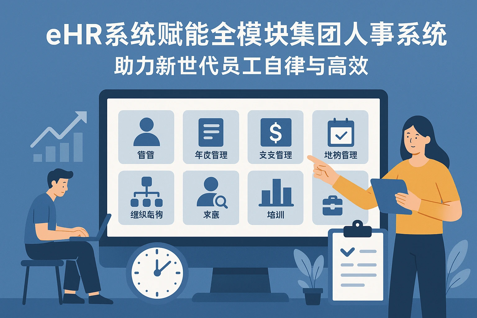 eHR系统赋能全模块集团人事系统，助力新世代员工自律与高效