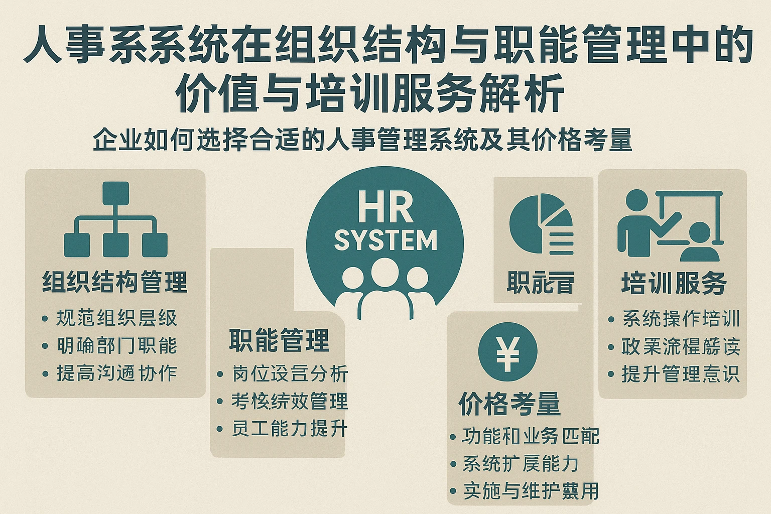 人事系统在组织结构与职能管理中的价值与培训服务解析——企业如何选择合适的人事管理系统及其价格考量