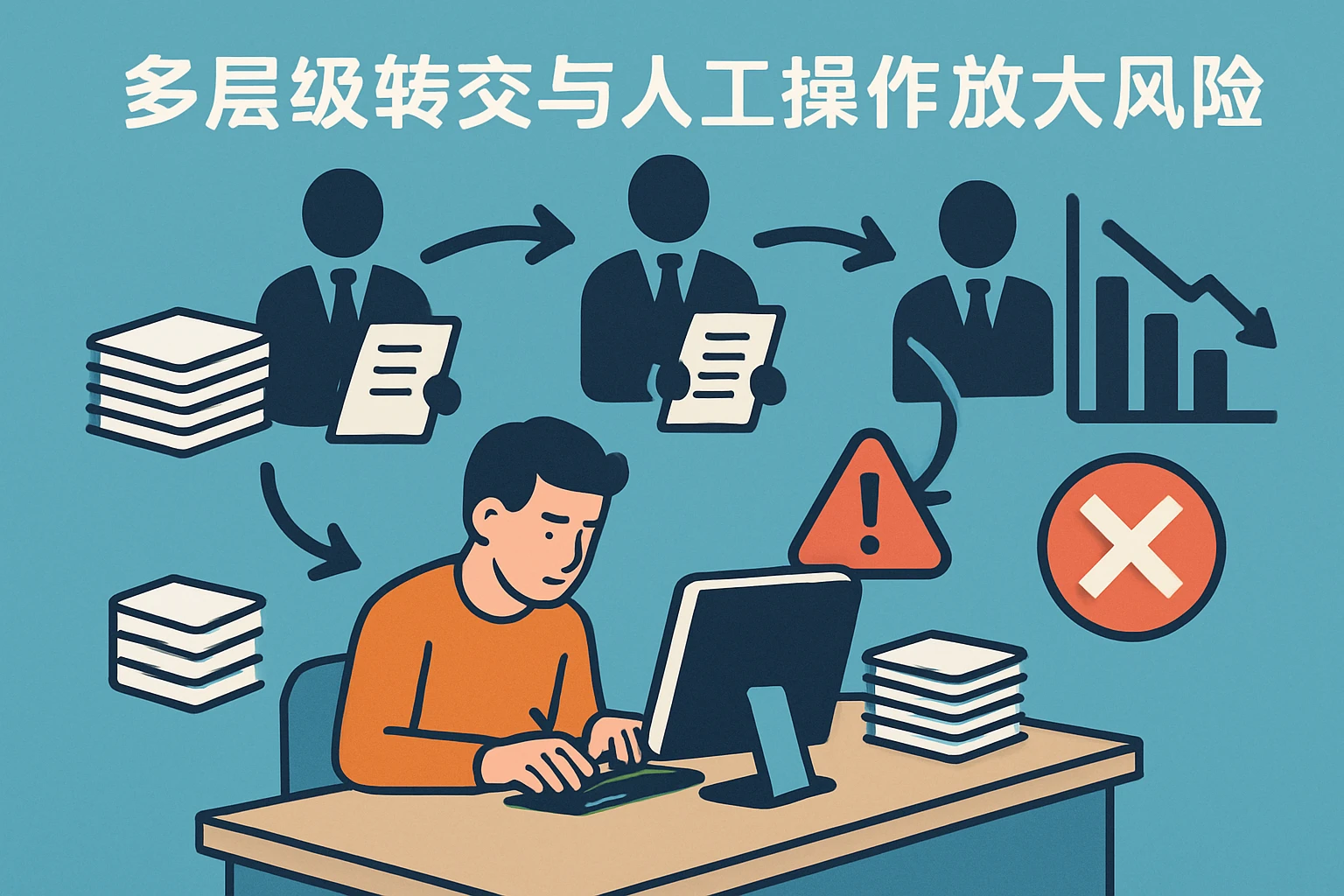 多层级转交与人工操作放大风险