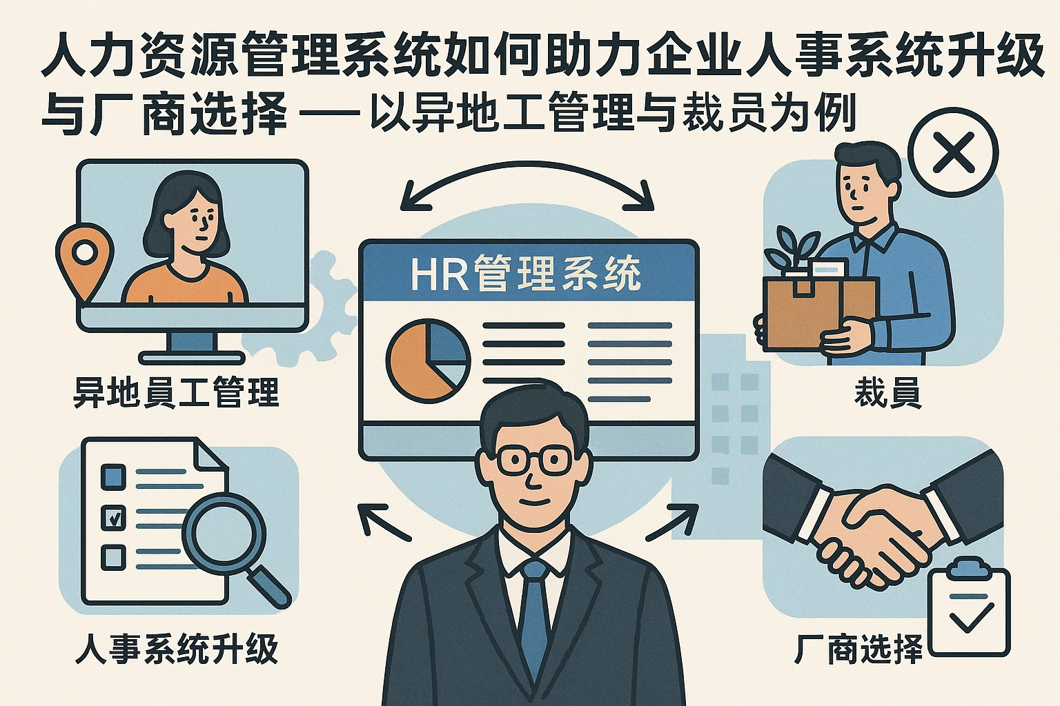 人力资源管理系统如何助力企业人事系统升级与厂商选择——以异地员工管理与裁员为例