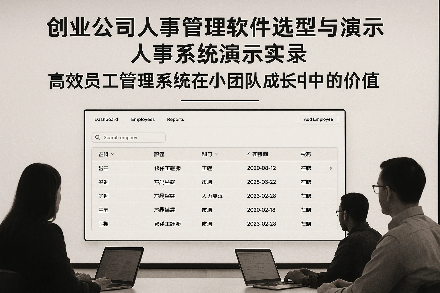 创业公司人事管理软件选型与人事系统演示实录：高效员工管理系统在小团队成长中的价值