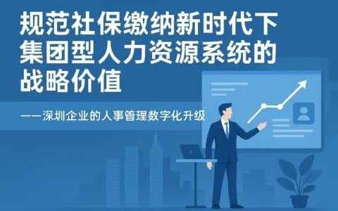 规范社保缴纳新时代下集团型人力资源系统的战略价值——深圳企业的人事管理数字化升级