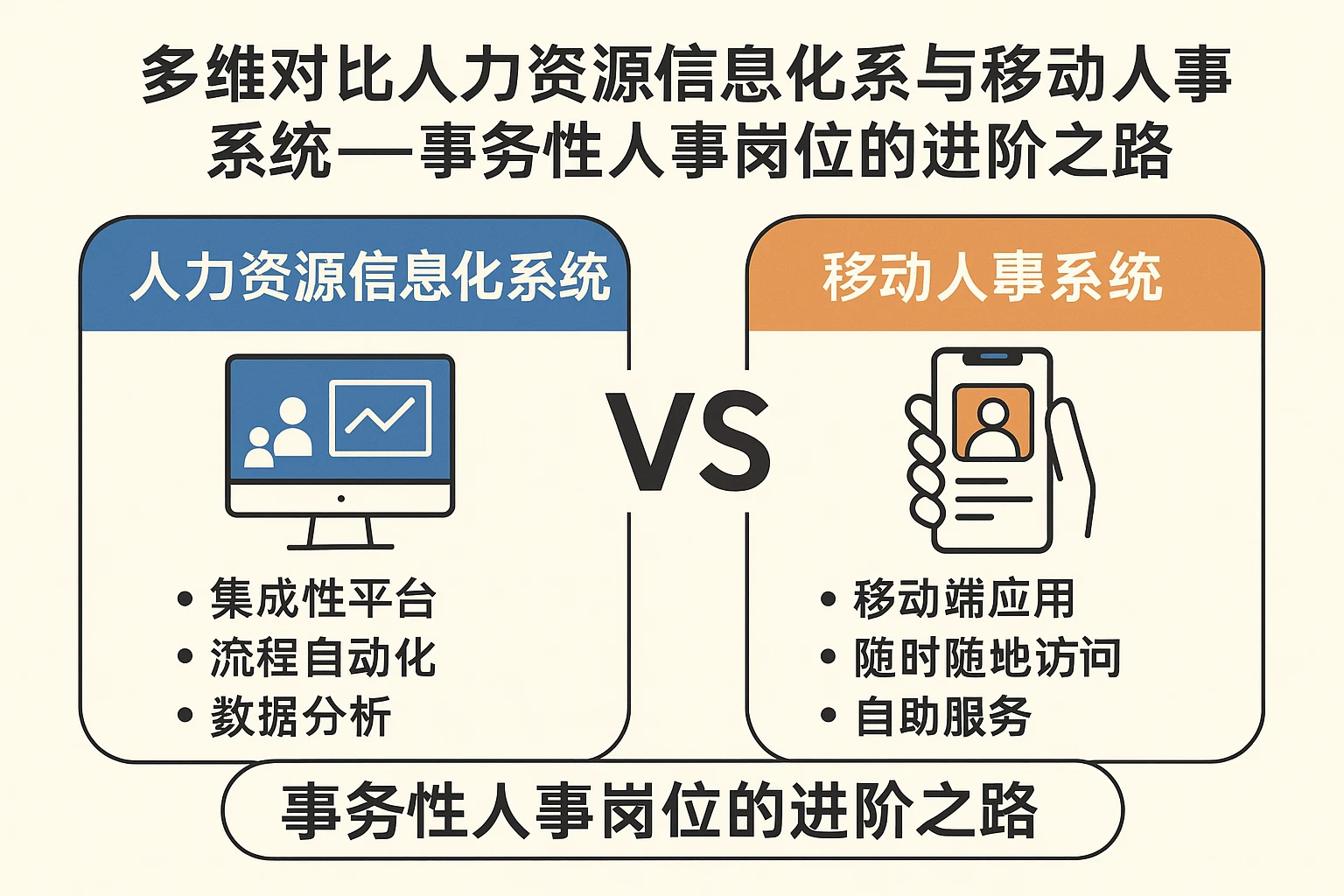 多维对比人力资源信息化系统与移动人事系统——事务性人事岗位的进阶之路