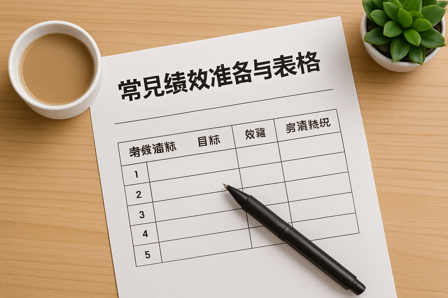 2.常见绩效准备与表格