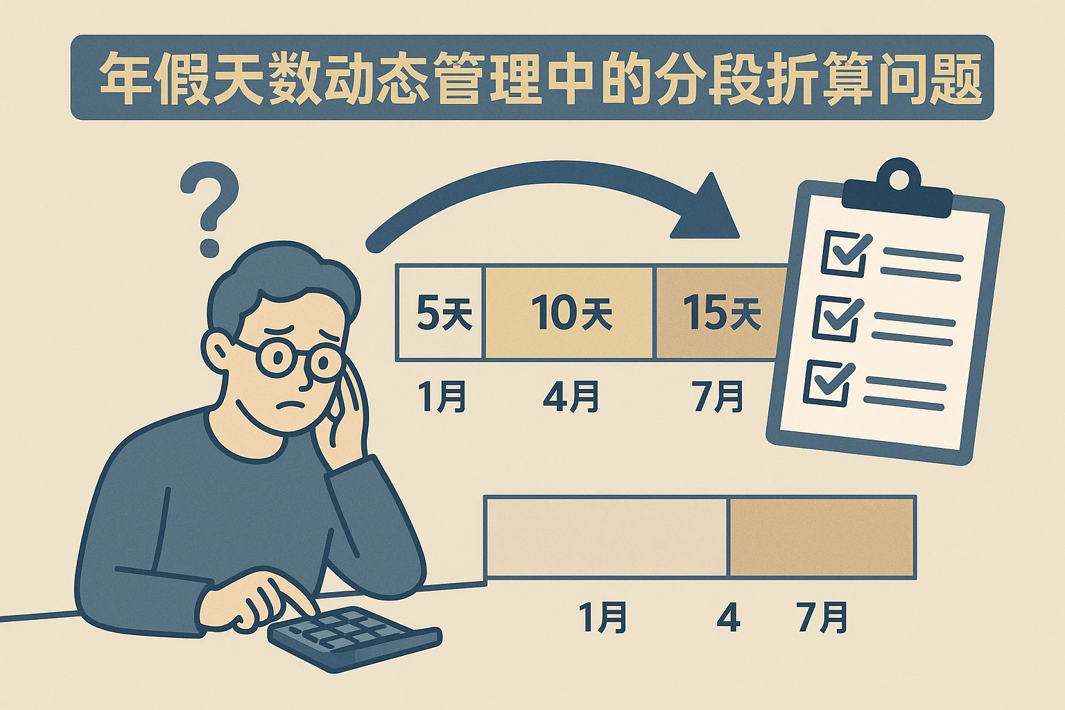 年假天数动态管理中的分段折算问题