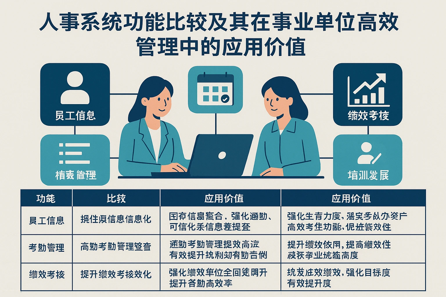 人事系统功能比较及其在事业单位高效管理中的应用价值