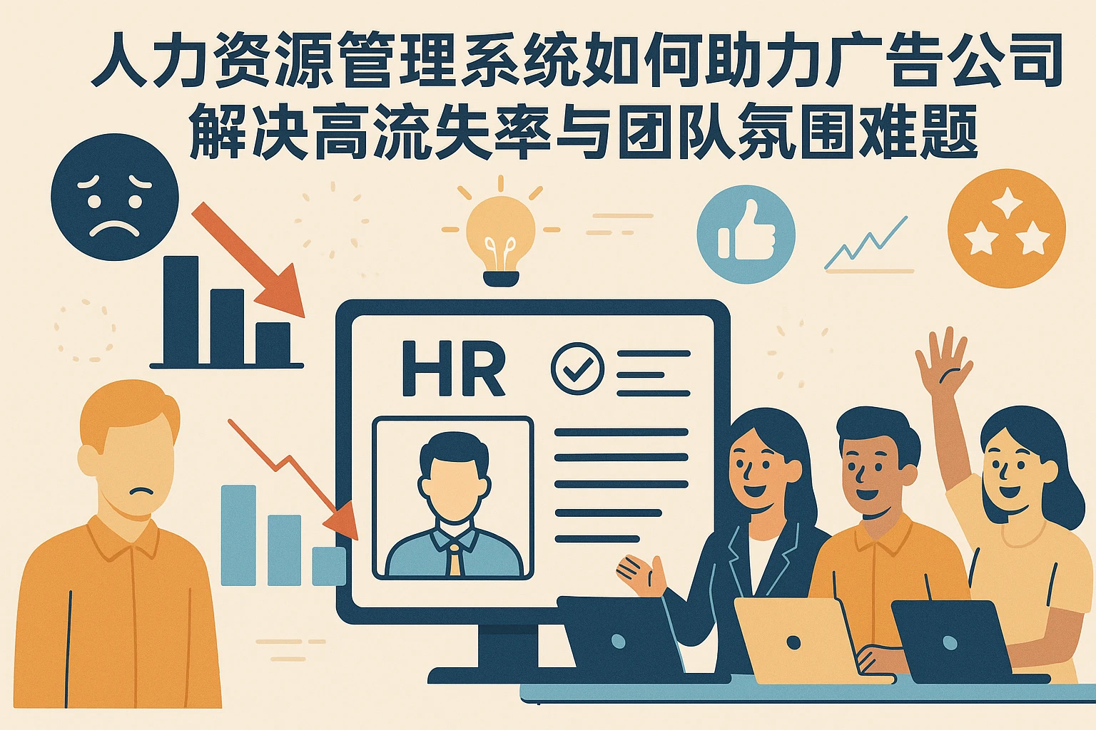 人力资源管理系统如何助力广告公司解决高流失率与团队氛围难题