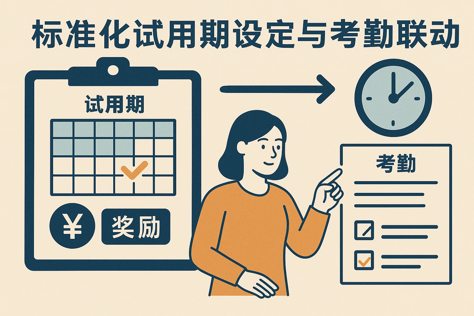 标准化试用期设定与考勤联动